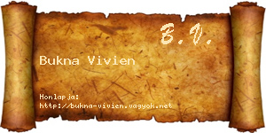 Bukna Vivien névjegykártya